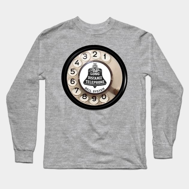 Bell System Vintage Rotary Dial Long Sleeve T-Shirt by RetroZest